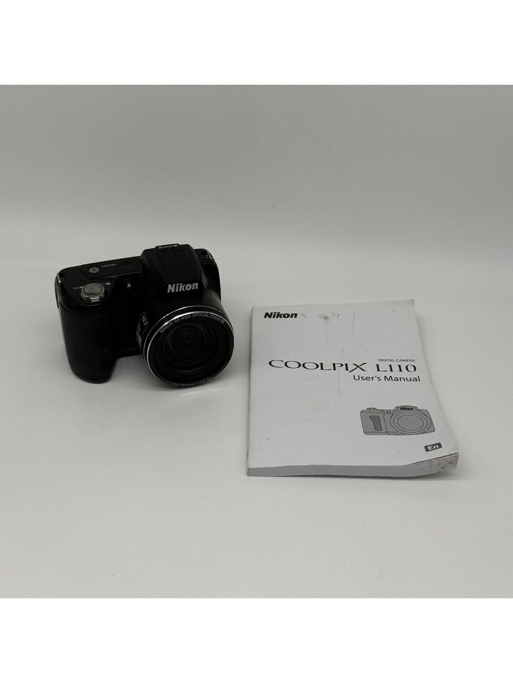 Nikon Coolpix L110 12.1MP Digital Camera Black Tested Camera Only